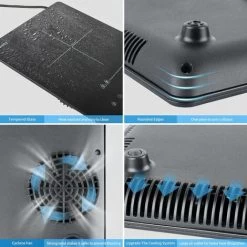 IsEasy Portable Induction Hob 2100W Single Cooking Zone Induction Cooker With 9 Power Levels Setting, 8-hours Timer, Sensor Touch Control, Safety Lock [Energy Class A+++] -Elegant Store 100028414 3