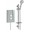 Bristan Joy Thermostatic Electric Shower 9.5kW Metallic Silver Modern Round Head