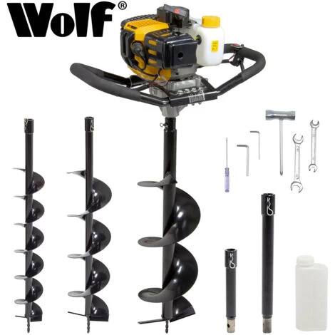 Wolf 52cc Petrol Earth Auger With 2 Extensions 1 Wolf 52cc Petrol Earth Auger With 2 Extensions