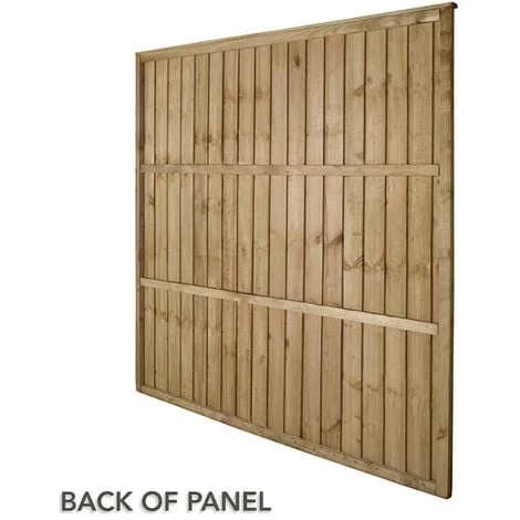 Forest 6' X 6' Pressure Treated Vertical Closeboard Fence Panel (1.83m X 1.85m) 3 Forest 6' X 6' Pressure Treated Vertical Closeboard Fence Panel (1.83m X 1.85m) - Image 3