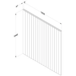 Forest 6' X 6' Pressure Treated Vertical Closeboard Fence Panel (1.83m X 1.85m) 9 Forest 6' X 6' Pressure Treated Vertical Closeboard Fence Panel (1.83m X 1.85m) -Elegant Store 11929743 5