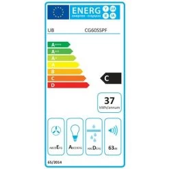 Econolux ART28369 60cm Curved Glass Cooker Hood -Elegant Store 13016788 5