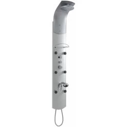 Milano Baya - Modern Exposed Thermostatic Shower Tower Panel With Rainfall Shower Head&44 Hand Shower Handset And Body Jets - Chrome