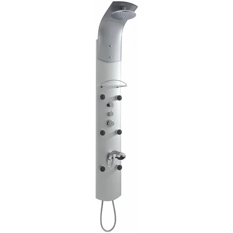 Milano Baya - Modern Exposed Thermostatic Shower Tower Panel With Rainfall Shower Head&44 Hand Shower Handset And Body Jets - Chrome 1 Milano Baya - Modern Exposed Thermostatic Shower Tower Panel With Rainfall Shower Head&44 Hand Shower Handset And Body Jets - Chrome