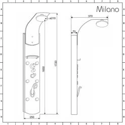 Milano Baya - Modern Exposed Thermostatic Shower Tower Panel With Rainfall Shower Head&44 Hand Shower Handset And Body Jets - Chrome 9 Milano Baya - Modern Exposed Thermostatic Shower Tower Panel With Rainfall Shower Head&44 Hand Shower Handset And Body Jets - Chrome -Elegant Store 1302741 5
