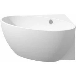 Modern Designer Corner Freestanding Bath Acrylic Bathtub 1510mm Built-In Waste -Elegant Store 14986865 3