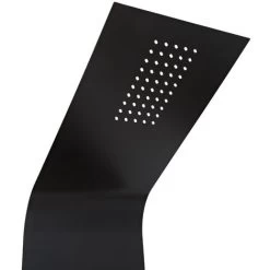 Milano Orton - Modern Thermostatic Shower Tower Panel With Rainfall Shower Head&44 Hand Shower Handset And Body Jets – Black -Elegant Store 15473851 3