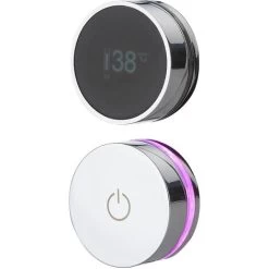 Milano Vis - Modern Digital Three Outlet Thermostatic Mixer Concealed Shower Valve - Chrome