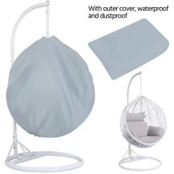 Yaheetech Rattan Swing Patio Garden Weave Hanging Egg Chair W/Cushion& Cover In Or Outdoor -Elegant Store 16054839 4