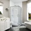 ELEGANT 800 X 800 Mm Shower Enclosure Corner Entry Shower Cubicle Square Sliding Doors