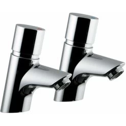Armitage Shanks Avon 21 Self Closing Basin Taps - Pair - Dual Indices