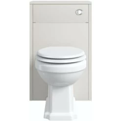 Orchard Dulwich Stone Ivory Back To Wall Unit And Traditional Toilet With White Wooden Seat -Elegant Store 17787528 3