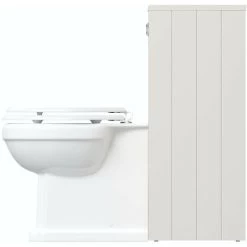 Orchard Dulwich Stone Ivory Back To Wall Unit And Traditional Toilet With White Wooden Seat -Elegant Store 17787528 4