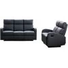 Boston Grey Leather 3+2 Seater Recliner Sofa Set