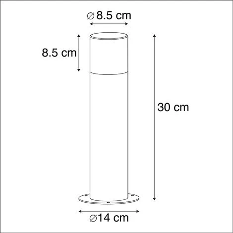 Modern Standing Outdoor Lamp 30 Cm Black - Odense 3 Modern Standing Outdoor Lamp 30 Cm Black - Odense - Image 3