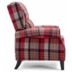 EATON WING BACK FIRESIDE CHECK FABRIC RECLINER ARMCHAIR SOFA LOUNGE CINEMO CHAIR RED 8 EATON WING BACK FIRESIDE CHECK FABRIC RECLINER ARMCHAIR SOFA LOUNGE CINEMO CHAIR RED -Elegant Store 18220947 4