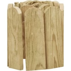 Border Roll Green 120 Cm Impregnated Pinewood VidaXL -Elegant Store 18805226 4