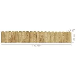 Border Roll Green 120 Cm Impregnated Pinewood VidaXL -Elegant Store 18805226 5