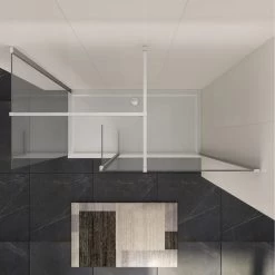 ELEGANT 1200 X 800 Mm Walk In Wetroom Shower Enclosure Panel With Stone Tray And 300mm Flipper Panel 7 ELEGANT 1200 X 800 Mm Walk In Wetroom Shower Enclosure Panel With Stone Tray And 300mm Flipper Panel -Elegant Store 18982330 3