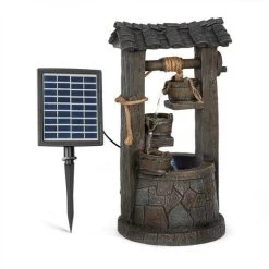 Blumfeldt Speyer Cascade Fountain Solar Fountain Garden Fountain 4 Levels Battery Operation