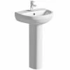Orchard Eden 1 Tap Hole Full Pedestal Basin 550mm
