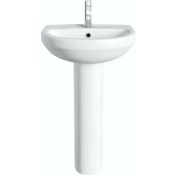 Orchard Eden 1 Tap Hole Full Pedestal Basin 550mm 8 Orchard Eden 1 Tap Hole Full Pedestal Basin 550mm -Elegant Store 19279355 4