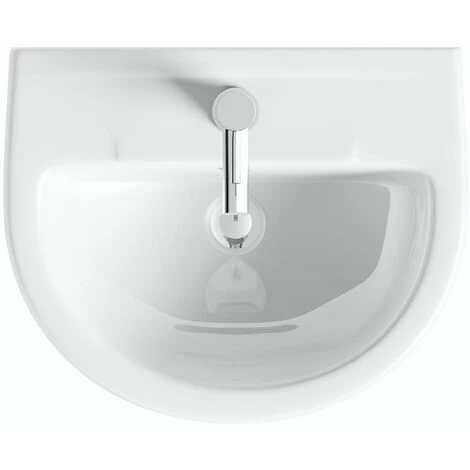 Orchard Eden 1 Tap Hole Full Pedestal Basin 550mm 5 Orchard Eden 1 Tap Hole Full Pedestal Basin 550mm - Image 5