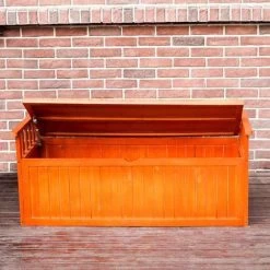 KMS BIRCHTREE Garden Bench Storage Box BT-WGB04 Natural -Elegant Store 19619783 4
