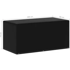 Garden Furniture Cover 6 Eyelets 160x80x75 Cm VidaXL -Elegant Store 19688691 3