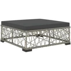 Hommoo 5 Piece Garden Lounge Set With Cushions Poly Rattan Grey VD34022 -Elegant Store 20649862 5