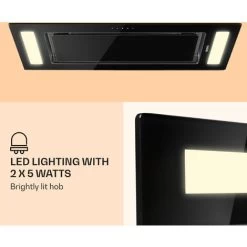 Klarstein Remy Ceiling Hood 90 Cm 619 M³/h 230W 3 Levels Remote Control 7 Klarstein Remy Ceiling Hood 90 Cm 619 M³/h 230W 3 Levels Remote Control -Elegant Store 22969401 3