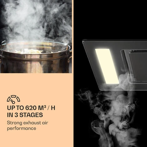 Klarstein Remy Ceiling Hood 90 Cm 619 M³/h 230W 3 Levels Remote Control 4 Klarstein Remy Ceiling Hood 90 Cm 619 M³/h 230W 3 Levels Remote Control - Image 4