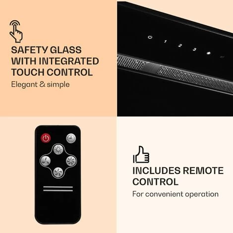 Klarstein Remy Ceiling Hood 90 Cm 619 M³/h 230W 3 Levels Remote Control 5 Klarstein Remy Ceiling Hood 90 Cm 619 M³/h 230W 3 Levels Remote Control - Image 5