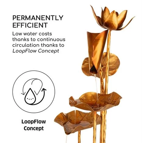 Blumfeldt Golden Orchid Garden Fountain Pump With 5W IPX8 Brass Look 4 Blumfeldt Golden Orchid Garden Fountain Pump With 5W IPX8 Brass Look - Image 4