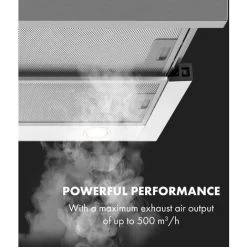 Klarstein Mariana 60 Flat Screen Hood 500 M³ / H Exhaust Air LED White -Elegant Store 22970532 3