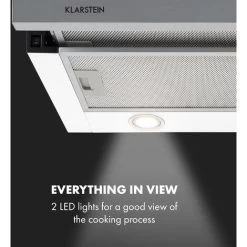Klarstein Mariana 60 Flat Screen Hood 500 M³ / H Exhaust Air LED White -Elegant Store 22970532 5