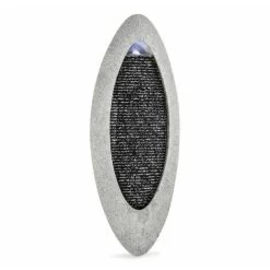 Blumfeldt Gavarnie Wall Fountain LED 37.5x89.5x9 Cm Oval 6W Pump IP 67
