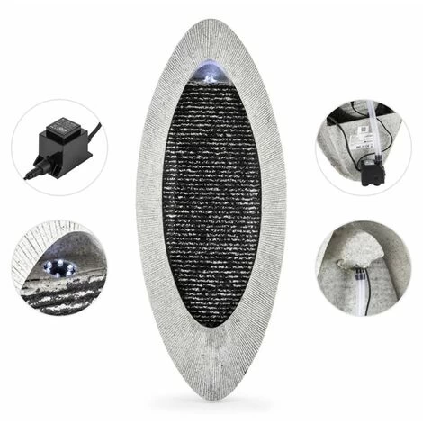 Blumfeldt Gavarnie Wall Fountain LED 37.5x89.5x9 Cm Oval 6W Pump IP 67 3 Blumfeldt Gavarnie Wall Fountain LED 37.5x89.5x9 Cm Oval 6W Pump IP 67 - Image 3
