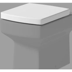 Royan Square Soft Close White Toilet Seat Top Fix Hinges WC