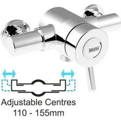 Bristan Traditional Exposed Thermostatic Mixer Lever Shower Valve 110mm 155mm