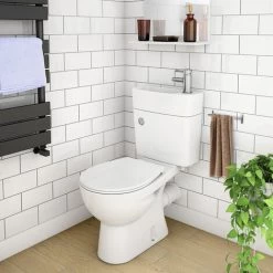 2 In 1 Compact Basin And Close Couple Toilet Combo Space Saver