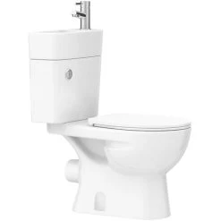 2 In 1 Compact Basin And Close Couple Toilet Combo Space Saver -Elegant Store 28610160 3