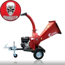 Crytec Terminator 15hp Road Towable Petrol Wood Chipper Shredder Mulcher