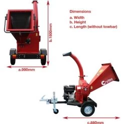 Crytec Terminator 15hp Road Towable Petrol Wood Chipper Shredder Mulcher -Elegant Store 28667861 4