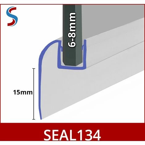 Shower Seal For Screens, Doors Or Panels | Fits 6, 7 Or 8mm Glass | Seals 12-17mm Gaps | SEAL134 (80cm) 2 Shower Seal For Screens, Doors Or Panels | Fits 6, 7 Or 8mm Glass | Seals 12-17mm Gaps | SEAL134 (80cm) - Image 2