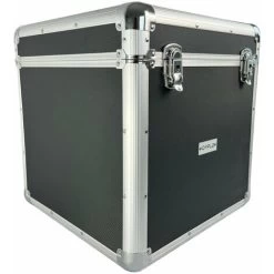 Oypla 100 X 12 LP Vinyl Record Box Hard DJ Flight Case Aluminium - Black