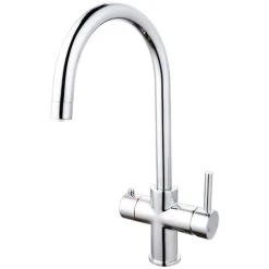 3 In 1 Instant Boiling Hot Water Kitchen Tap Only Curved Cool Touch + Fittings