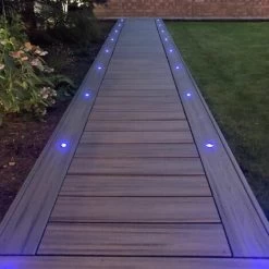 Set Of 20 - 15mm Stainless Steel IP67 Blue LED Plinth Decking Kit -Elegant Store 30979734 5