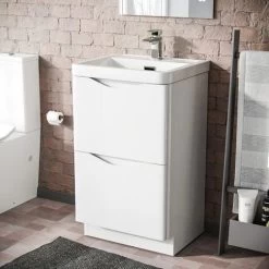 Lyndon 500mm Floorstanding Basin Vanity Unit White