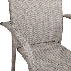 Casaria Poly Rattan 4 Pieces Set Chairs Comfortable Stackable Garden Patio Balcony Furniture Cream 9 Casaria Poly Rattan 4 Pieces Set Chairs Comfortable Stackable Garden Patio Balcony Furniture Cream -Elegant Store 33301112 5
